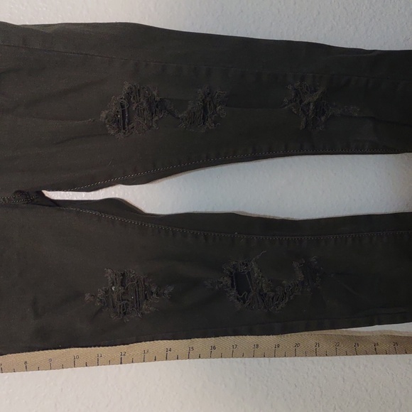 SLIGHTLY USED MACHINE POUR NEUF MODE DARK GREEN JEANS LOW RISE SIZE 28 - Picture 6 of 15